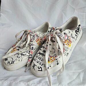 Zara Designer Protest Graffiti Men's Shoes